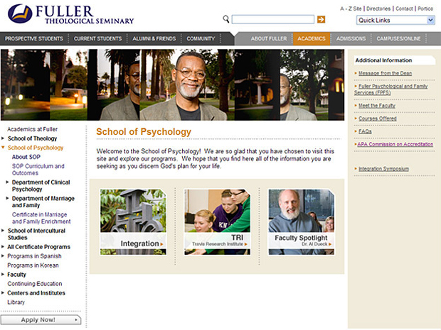 Fuller Theological Seminary - Landing page