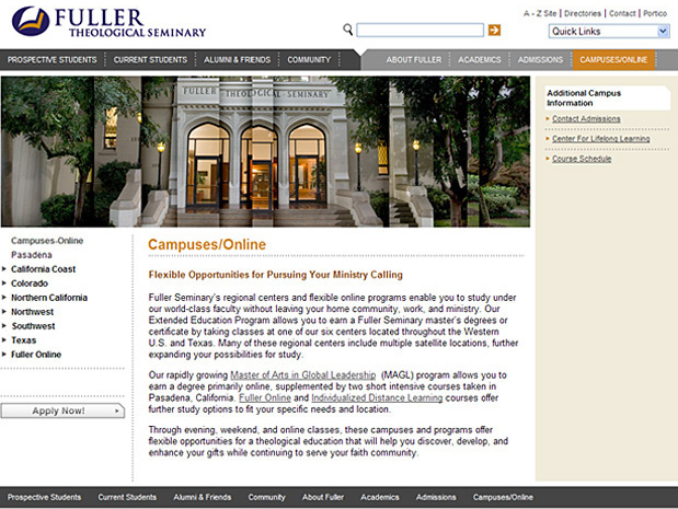 Fuller Theological Seminary - Sub page